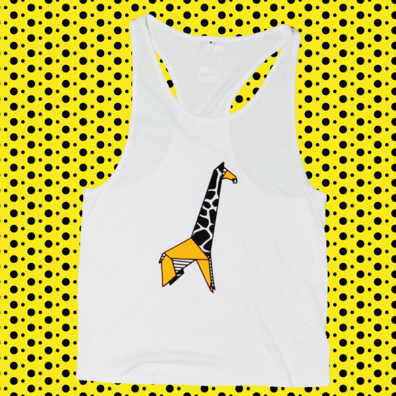T-shirt ORIGAMI POP GIRAFFE giraffa