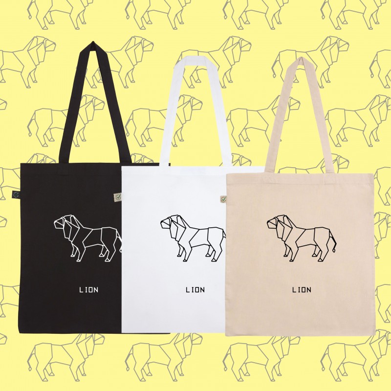 SHOPPER BAG borsa ORIGAMI LION leone