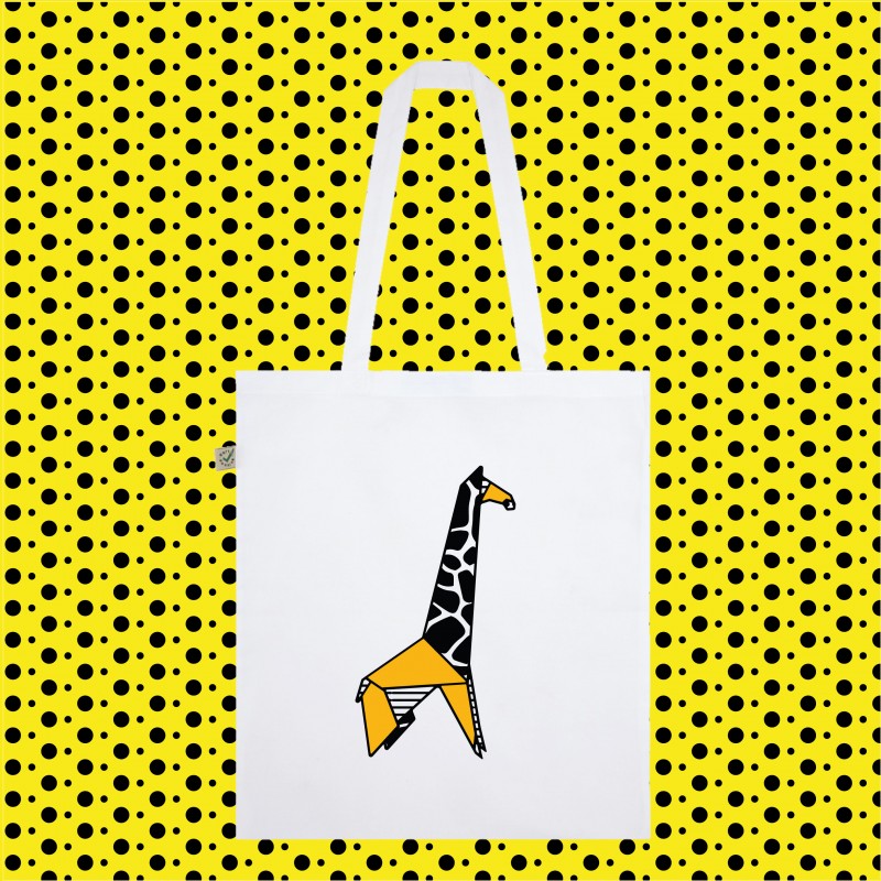 SHOPPER BAG BORSA ORIGAMI GIRAFFE POP...