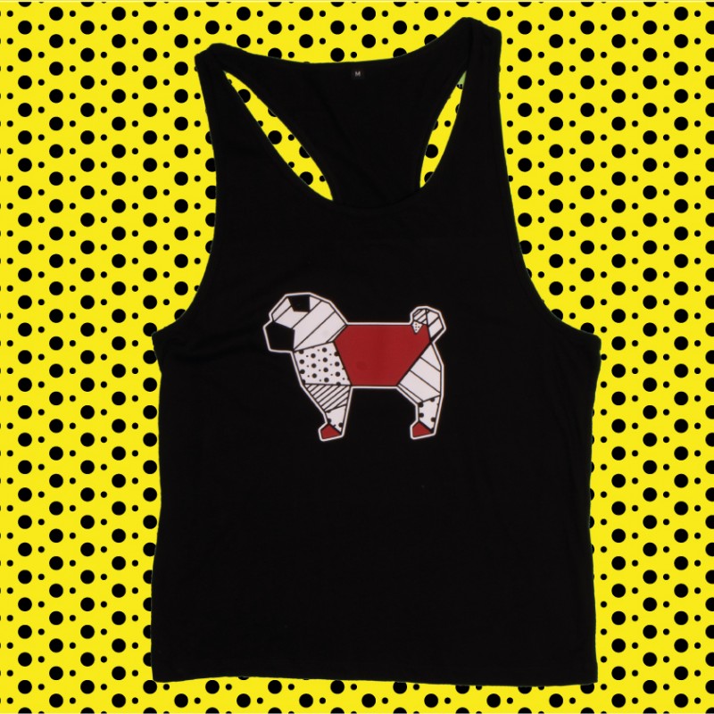 T-shirt ORIGAMI POP PUG carlino cane