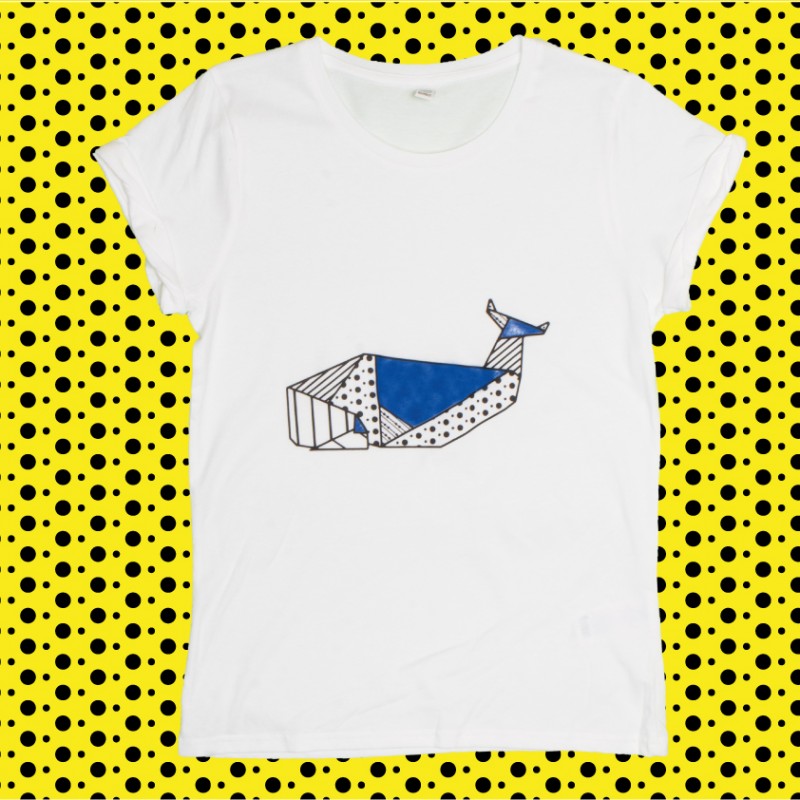 T-shirt ORIGAMI POP WHALE balena