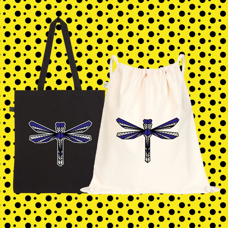 SHOPPER BAG ORIGAMI DRAGONFLY POP