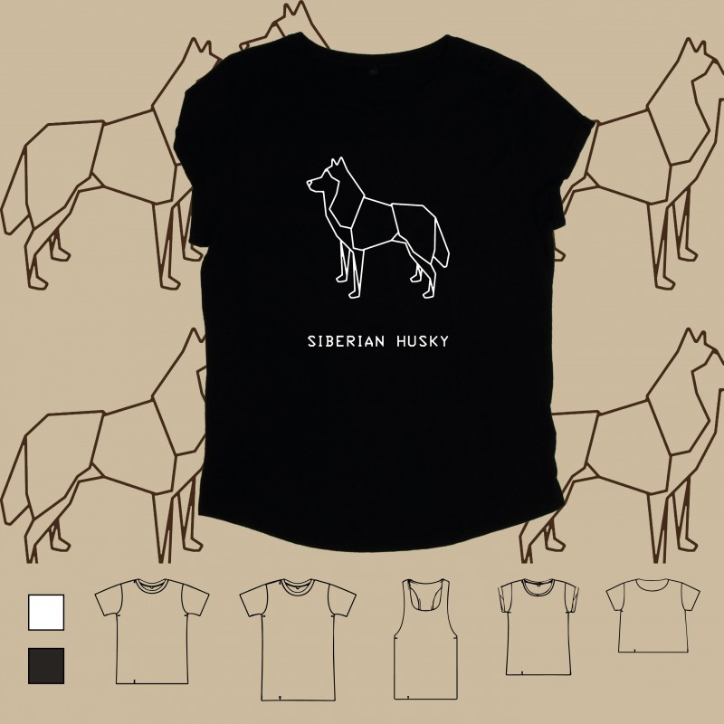 T-shirt ORIGAMI SIBERIAN HUSKY