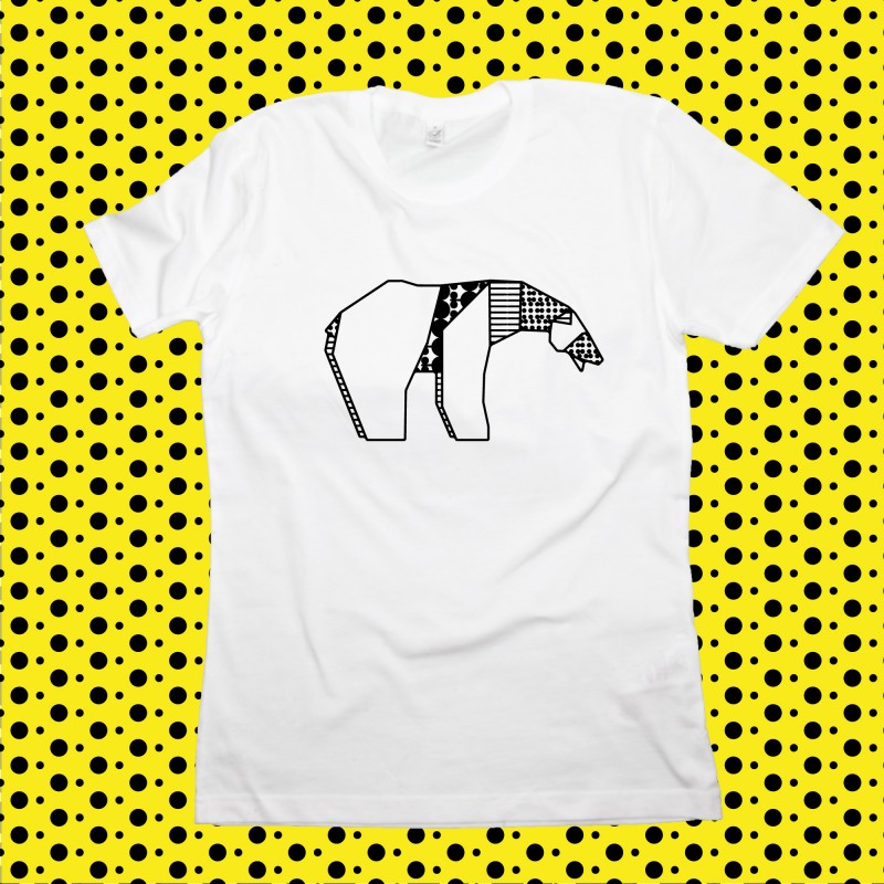 T-shirt ORIGAMI POP POLAR BEAR orso...