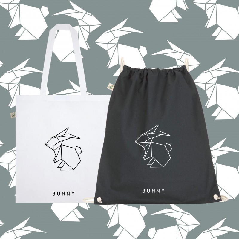 SHOPPER BAG e SACCA ORIGAMI BUNNY...