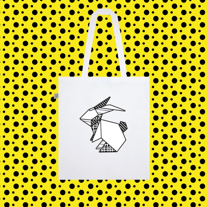 SHOPPER BAG ORIGAMI BUNNY RABBIT POP