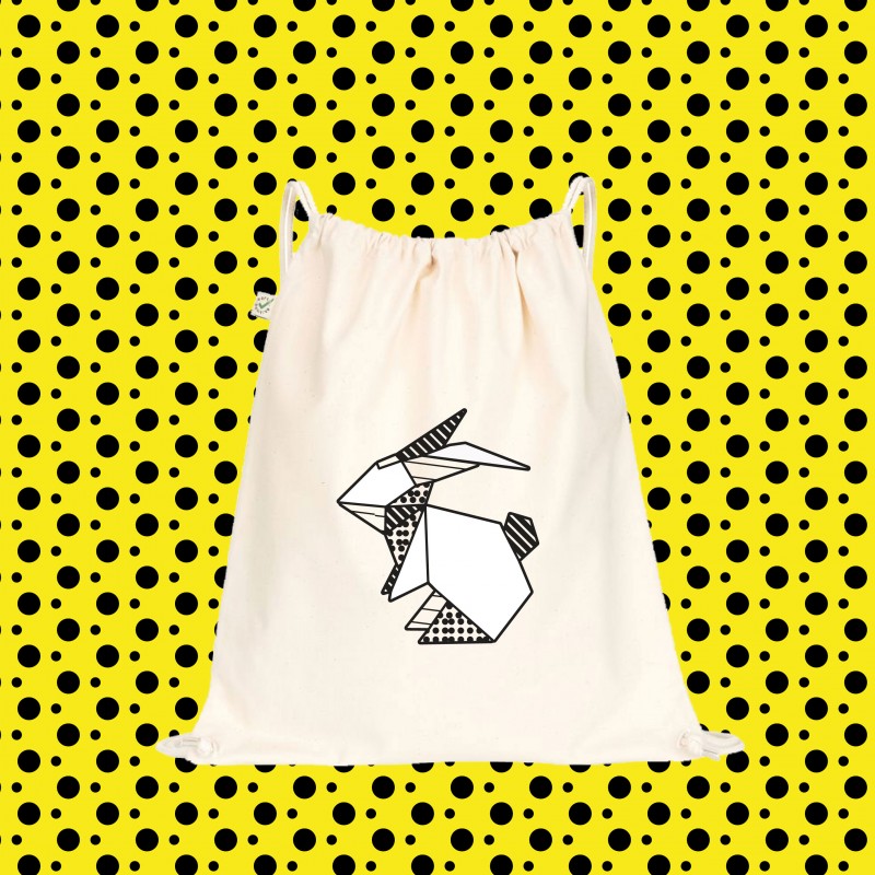 SHOPPER BAG BORSA SACCA ORIGAMI BUNNY...