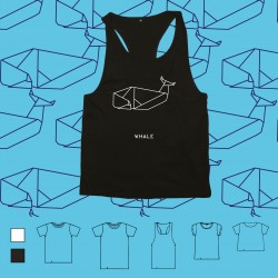 T-shirt ORIGAMI WHALE balena