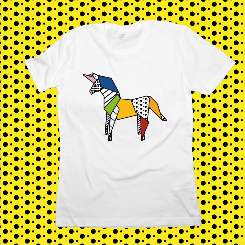 T-shirt ORIGAMI unicorn POP