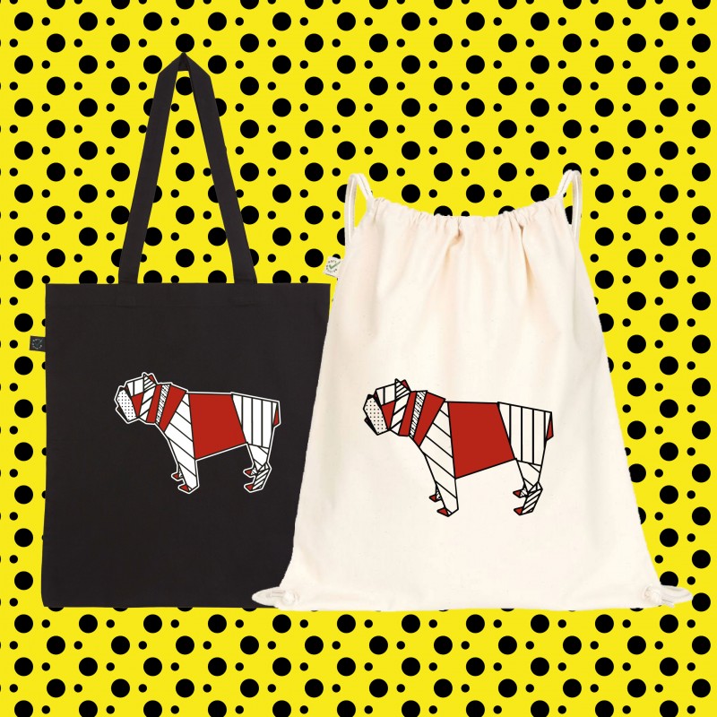 Shopper bag e sacca ORIGAMI POP BULLDOG