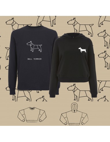 SWEATSHIRT ORIGAMI BULL TERRIER dog