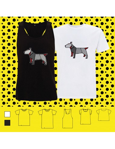 T-shirt ORIGAMI POP DOG BULL TERRIER