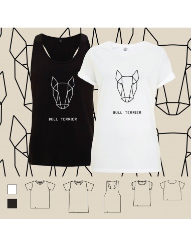 T-shirt ORIGAMI DOG BULL TERRIER FACE