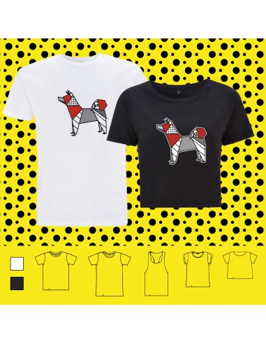 T-shirt ORIGAMI DOG AKITA POP