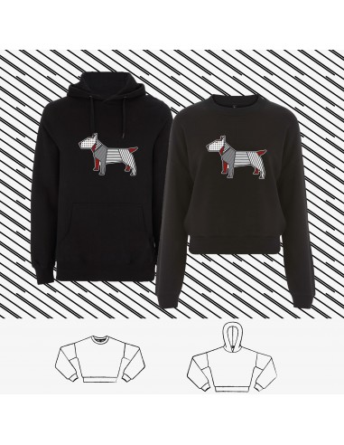 FELPA ORIGAMI POP BULL TERRIER cane