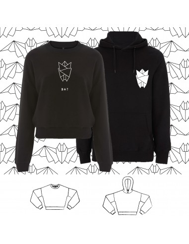 SWEATSHIRT ORIGAMI BAT head down