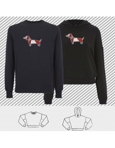 SWEATSHIRT ORIGAMI DOG DACHSHUND POP