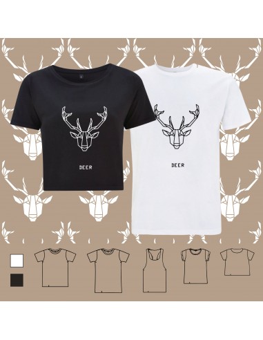 T-shirt ORIGAMI DEER FACE volto cervo