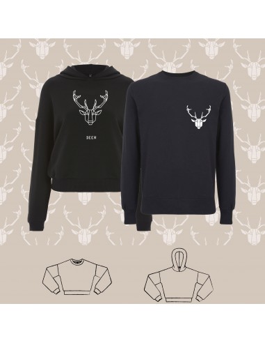 SWEATSHIRT ORIGAMI DEER FACE