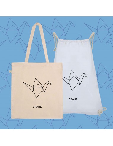 SHOPPER BAG BORSA SACCA ORIGAMI CRANE...