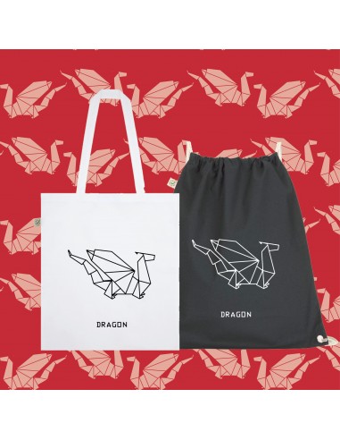 SHOPPER BAG and SACK ORIGAMI DRAGON