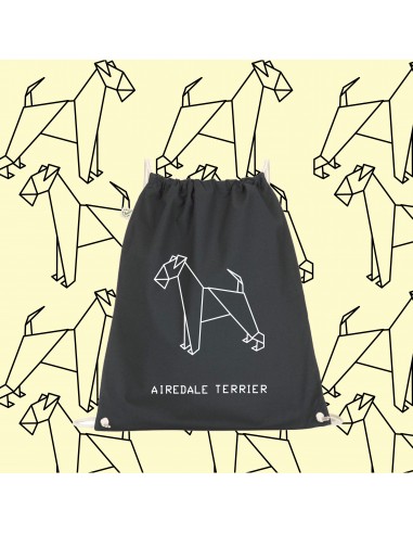 SHOPPER BAG borsa ORIGAMI AIREDALE cane