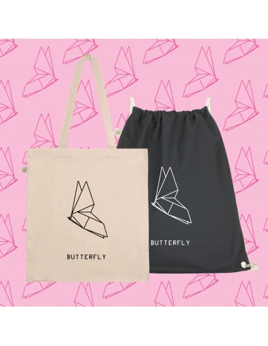 SHOPPER BAG and SACK ORIGAMI BUTTERFLY