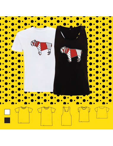 T-shirt ORIGAMI POP BULLDOG cane