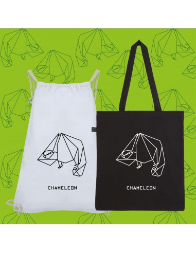 SHOPPER BAG and SACK ORIGAMI CHAMELEON