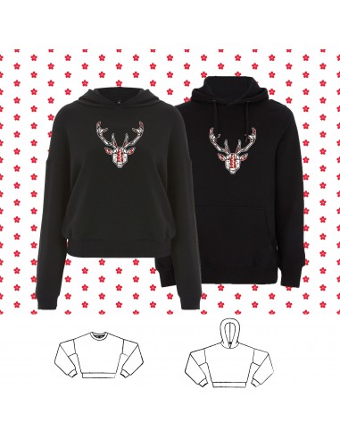 SWEATSHIRT ORIGAMI SAKURA DEER FACE