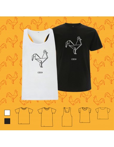 T-shirt ORIGAMI COCK GALLO