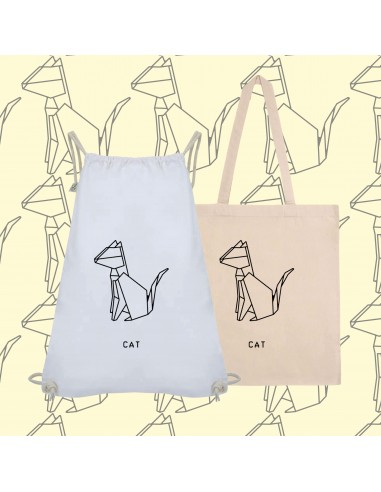 SHOPPER BAG ORIGAMI CAT