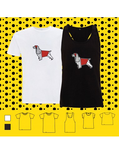 T-shirt ORIGAMI DOG COCKER SPANIEL POP