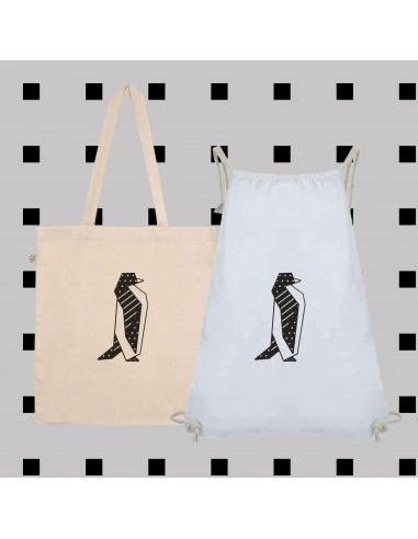 BORSA SHOPPER BAG ORIGAMI PENGUIN POP...