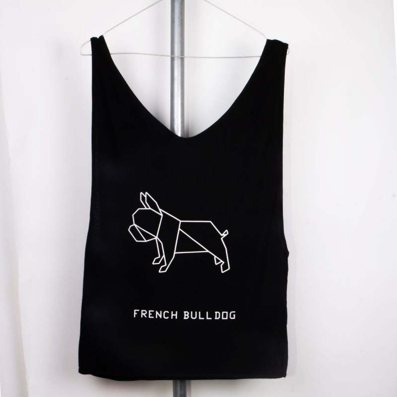 Women tank top origami french bulldog...