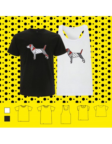 T-shirt ORIGAMI DOG JACK RUSSELL POP