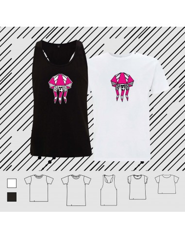 T-shirt ORIGAMI JELLYFISH POP FUXIA