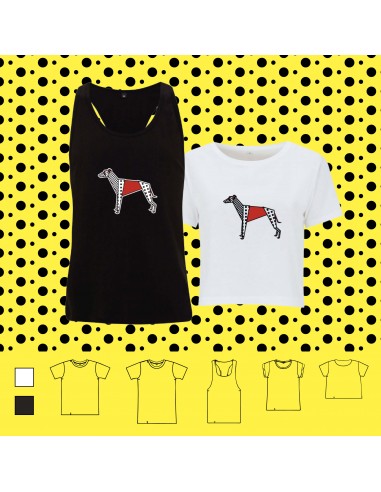 T-shirt ORIGAMI DOG GREYHOUND POP