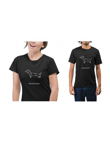 T-shirt ORIGAMI DACHSHUND bassotto cane