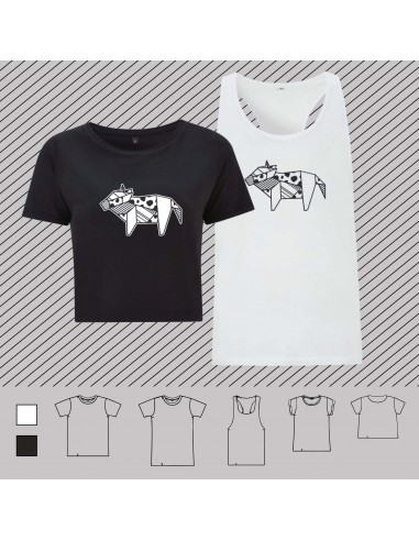 T-shirt ORIGAMI COW POP mucca