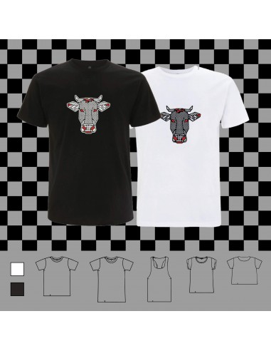 T-shirt ORIGAMI COW FACE POP mucca manzo