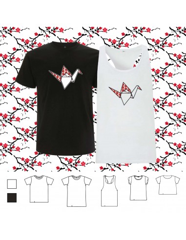 T-shirt ORIGAMI SAKURA CRANE gru