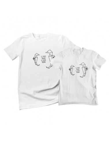 PAIR OF DAD AND SON T-SHIRTS 'LIKE...