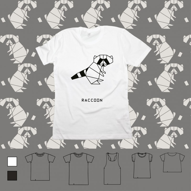 T-shirt ORIGAMI RACCOON PROFILE procione