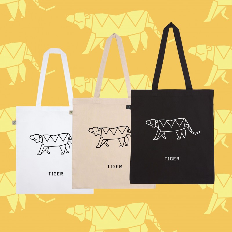 SHOPPER BAG BORSA ORIGAMI TIGRE