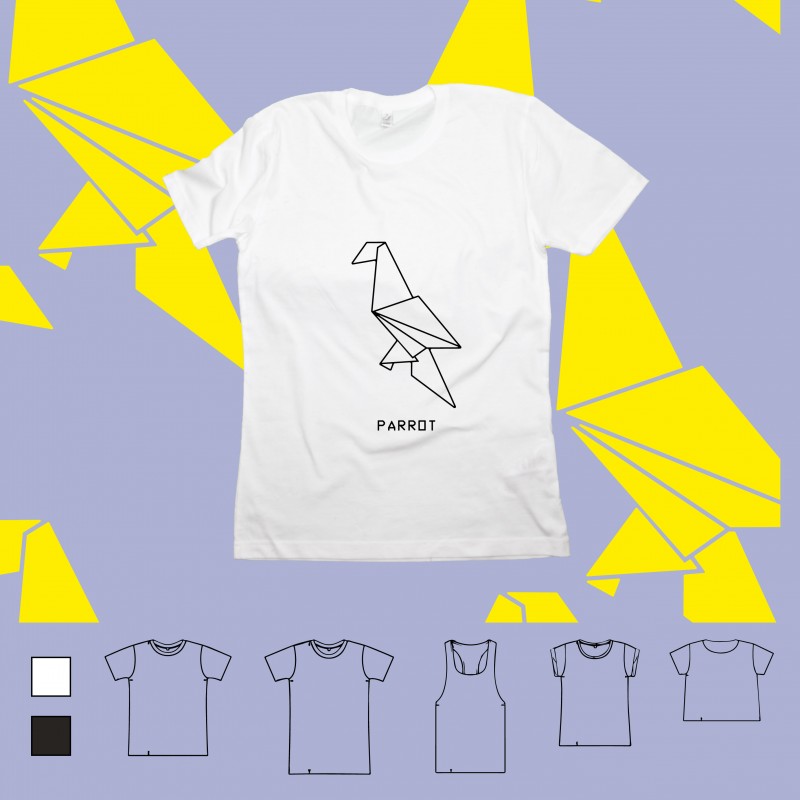 T-shirt ORIGAMI PARROT pappagallo