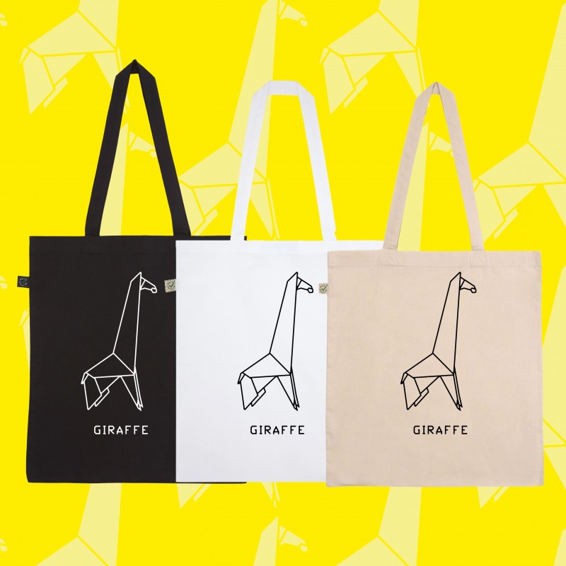 SHOPPER BAG BORSA ORIGAMI GIRAFFE...