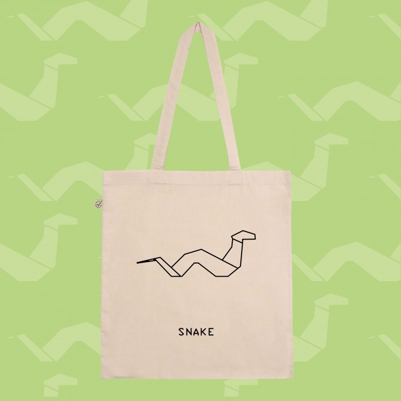 SHOPPER BAG BORSA ORIGAMI SNAKE serpente