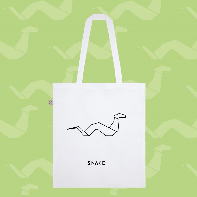 SHOPPER BAG BORSA ORIGAMI SNAKE serpente