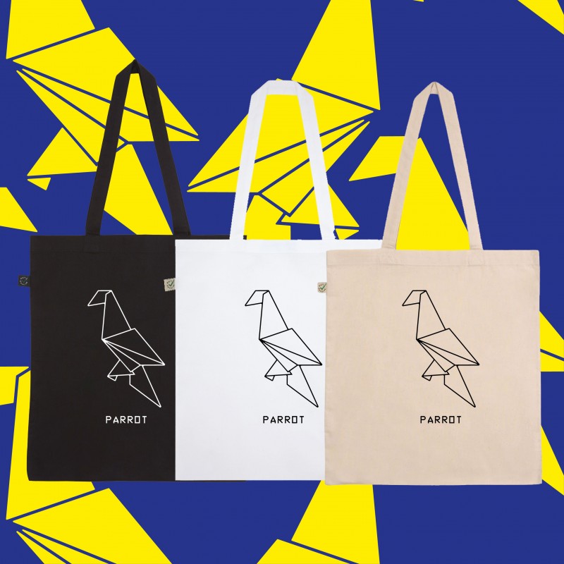 SHOPPER BAG borsa ORIGAMI PARROT...